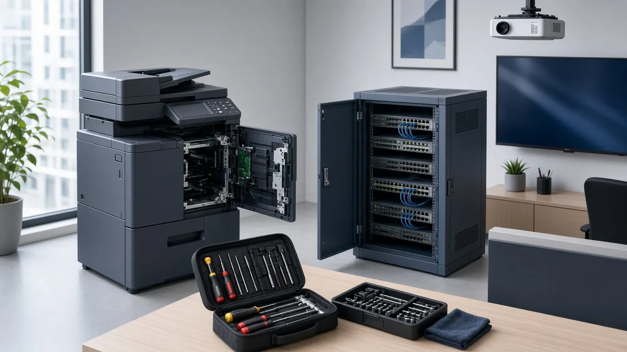 Office equipment kept serviceable by 3form facility maintenance